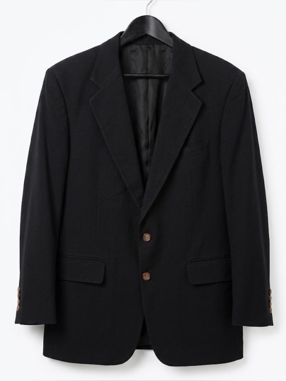 Vtg Polo University Club Ralph Lauren Sueded Microfiber Blazer Mens 36 Black